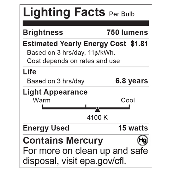 S6563 Lighting Fact Label